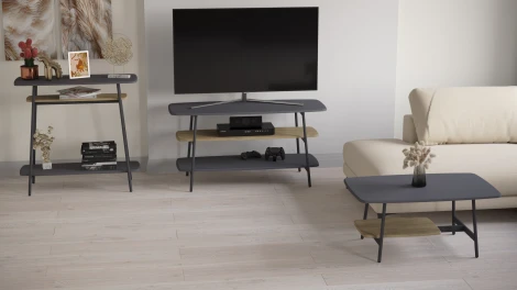 Тумба под ТВ Калифорния Юкон Графит/дуб сонома 9557096301