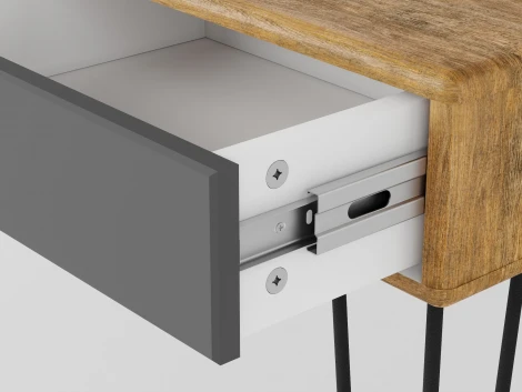 Стол-консоль Телфорд дуб американский/графит Mebelik арт.007022