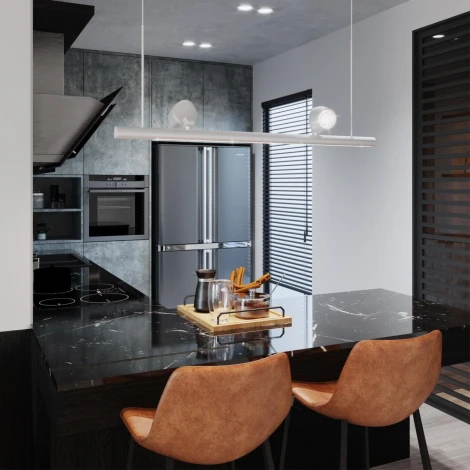 Светильник подвесной диммируемый (сенсер) Novotech Fermo 359308 OVER белый LED 14W+14W 4000K 220V (регулировка яркости, сенсорный выключатель, на тросе)