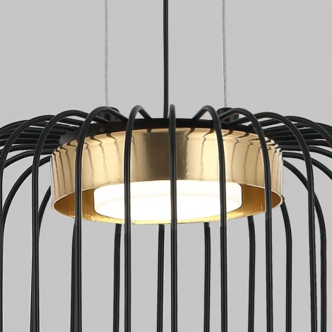 Подвесной светильник Imex MD.23106-1-P-BK+BR (220V, на тросе, круглые)