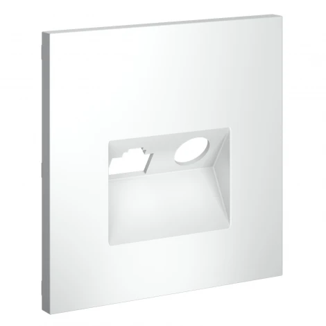 Накладка для розетки TV+RJ45 Voltum S70 VLS002702 (белый матовый)