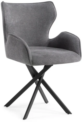 Стул Woodville на металлокаркасе Карлайл крутящийся серый / черный 551070