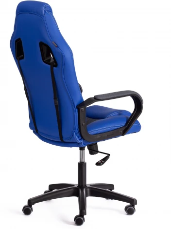 Компьютерное кресло игровое Tetchair DRIVER (Исскуственая кожа,Ткань/Синий,Серый)