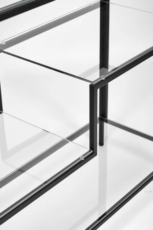 Консольный стол AllConsoles 1011-CB clear черный муар