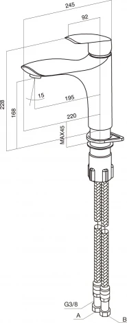 Смеситель Am.Pm Bliss L F5300032 для кухонной мойки