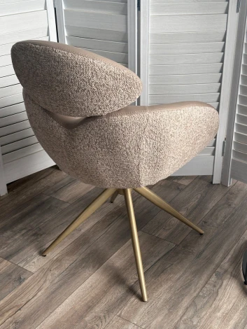 Стул ГУННАР (GUNNAR) 360 град, цвет БЕЖЕВЫЙ VEGA-11 / MIAMI-160, ткань / ШАМПАНЬ каркас, ®DISAUR M-City 64848