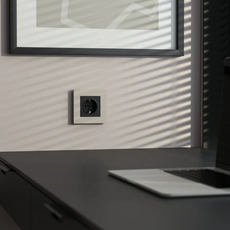 Рамка на 1 пост Slab (дымчатый софт) Werkel W0012917 (a071622)