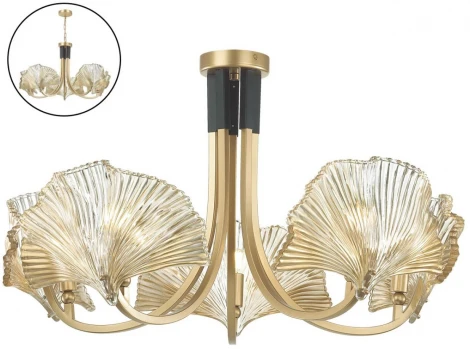 Потолочная люстра Odeon Light Ventaglio 4870/5 (220V, на цепи, листья)