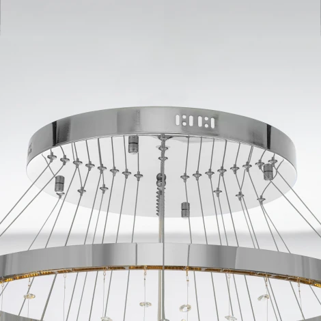 Подвесная люстра каскадная Citilux Etera CL322090 (регулировка яркости, LED, подвески, пульт управления, на тросе, кольцо, бабочки)