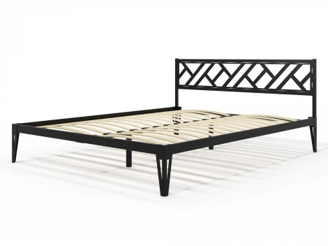 Кровать КМД 47 АЙРИС 1400, черный Форвард 102363