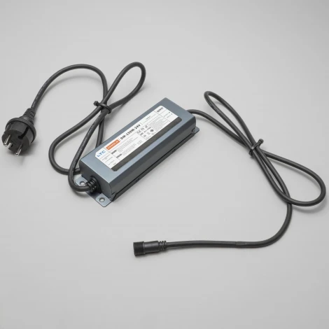 Блок питания электронный 150W для Нитей 24В, до 2000 LED, провод черный каучук, IP65 Laitcom DM-150F-24V