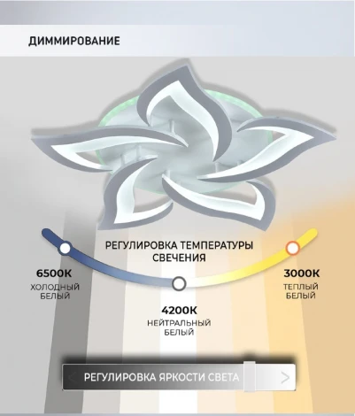 Потолочная люстра Seven Fires Lorens SF5018/6C-WT-RGB