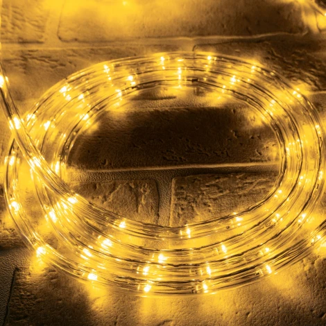 Гирлянда светодиодная Дюралайт, 15м, коннектор в/к. желтый свет Uniel ULD-D50 15M/С08 IP44 YELLOW