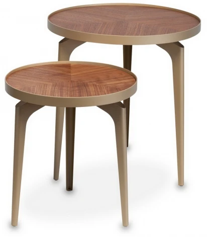 Комплект из 2 журнальных столиков Small+big орех MY iNTERNO Bristol MYCT-399(a+b)