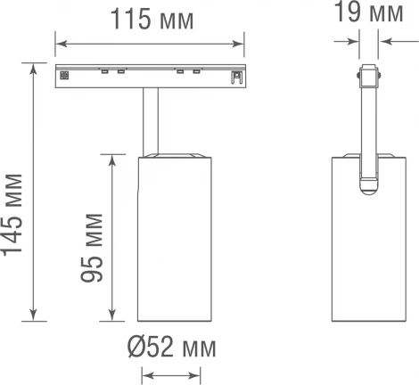 Трековый светильник магнитный 48V 10W Donolux Alpha DL20353WW10B (LED, круглые)