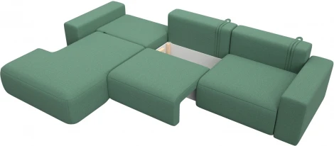 Диван угловой Лига-036 НПБ Классик Лонг левый угол Лига Диванов (Рогожка) арт.124679L