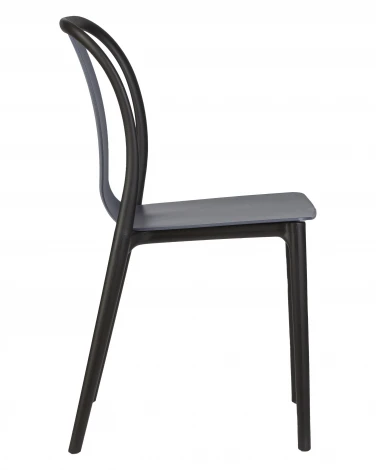 Набор 4 шт стул обеденный DOBRIN ADAM (черный/серо-голубой)