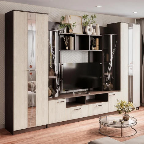 Стенка в гостиную БТС Венеция, венге