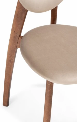 Стул деревянный Woodville Вакимо ткань tenerife beige / миланский орех арт.615246