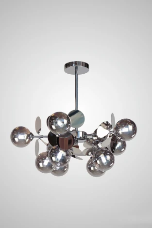 Потолочная люстра на штанге AM Group AM396 SP10 CHROM (220V, шар)