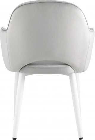 Стул Stool Group Венера велюр серебристый ножки белые 2 шт