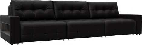 Диван прямой с полками Лига-053 НПБ Лонг Лига Диванов (Экокожа) арт.128919