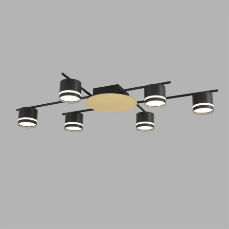 Потолочная люстра на штанге Lumion Benua 8304/6C золотой/черный, металл/акрил GX53 LED 6*7W 220V