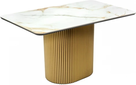 Стол Festa 140x85x77см, керамогранит Calacatte gold мрамор Bradexhome арт.RF 0805