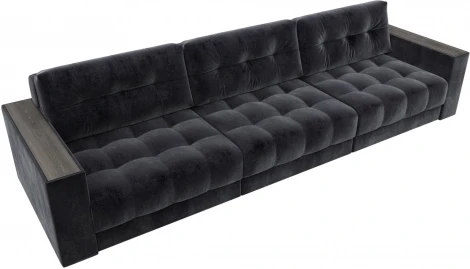 Диван прямой с декором Лига-049 НПБ Лонг Лига Диванов (Велюр) арт.128441