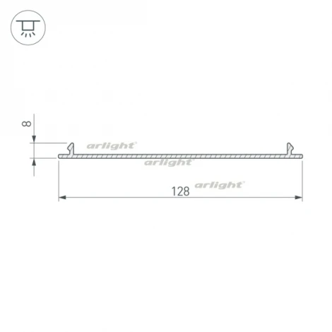 Профиль-верх TOP-LINIA140-С-2000 ANOD (Алюминий) 016985 Arlight