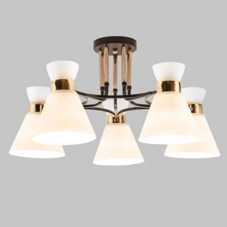 Потолочная люстра на штанге Imex MD.5692-5-S-COFFEE+FGD