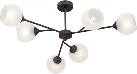 Потолочная люстра на штанге Vitaluce V3791-1/6PL, 6xE27 макс. 40Вт V3791-1/6PL (220V, шарики, молекулы)