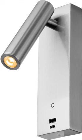 Спот для чтения Citilux Декарт CL704432 с USB (LED, 220V, выключатель)