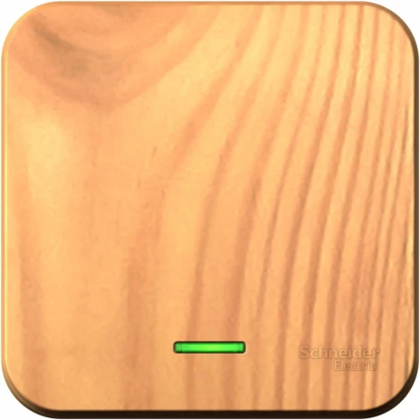 Выключатель накладной одноклавишный с подсветкой (ясень) Systeme Electric Blanca BLNVA106115