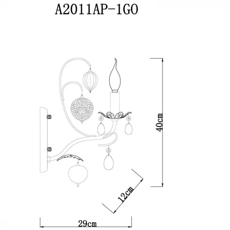 Бра Arte Lamp Ricchezza A2011AP-1GO
