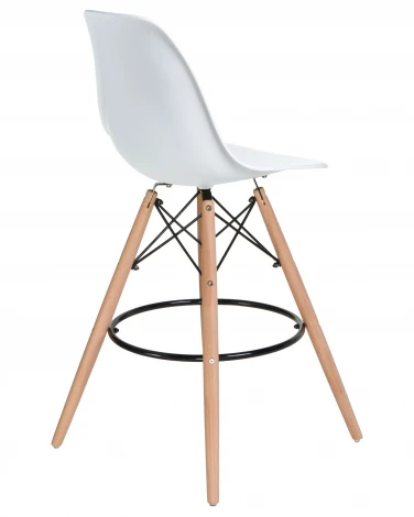 Стул барный DSW BAR (ножки светлый бук, цвет сиденья белый (W-02))