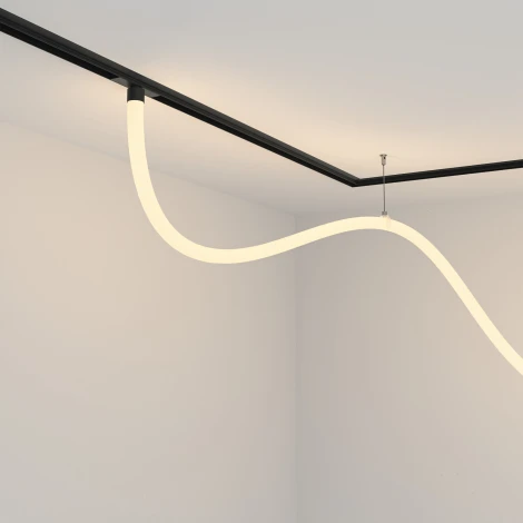 Трековый подвесной светильник с гибким неоном гибкий 48V Tau Exility 3000K 50Вт 360° LED (магнитный) Maytoni Technical TR101-2-50W3K-B