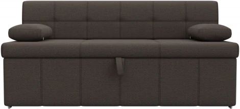 Диван кухонный прямой Лео (Коричневый/Рогожка) Лига Диванов арт.123760