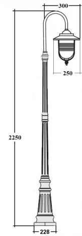 Наземный фонарь Oasis Light TITAN 84709 18 Bl (220V, IP44)