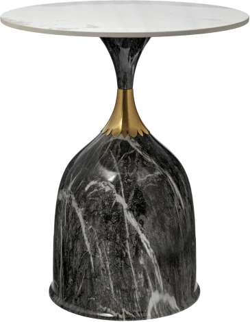 Кофейный столик Stupa диам.40см x 54см, серый мрамор, металл, керамика Bradexhome арт.FR 1034