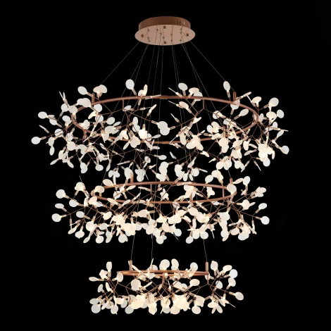 Подвесная люстра светодиодная Rafina SL379.203.486 (220V, на тросе, лепестки, кольцо)