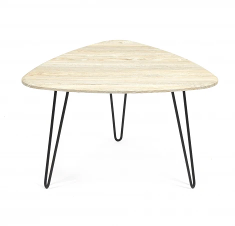 Стол журнальный SODUS Скания натуральная (ножки черные) (МДФ/металл)