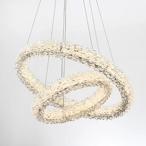 Подвесной светильник светодиодный хрустальный с пультом с регулировкой цветовой температуры и яркости Modelux MODESTYLE MS.5002.600.400 CR