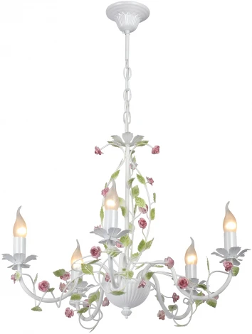 Подвесная люстра V1796-0/5 Vitaluce (220V, на цепи, свеча, цветы)