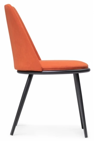 Стул Woodville на металлокаркасе Алдис катания флам / черный матовый 507435