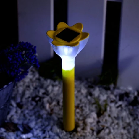 Грунтовый светильник на солнечной батарее Uniel USL-C-419/PT305 Yellow crocus (LED, цветы, IP44)