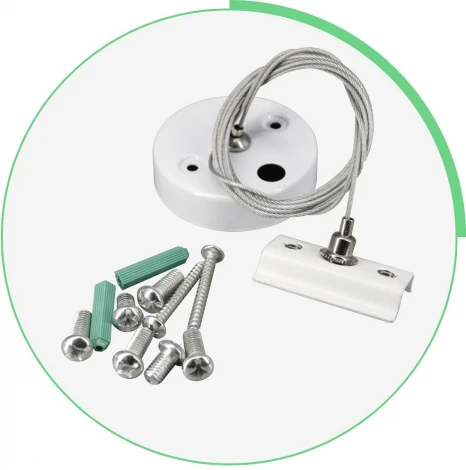 Подвесной комплект для накладного однофазного шинопровода Hesby Lighting Skylite HSBL_0035 (220V, на тросе)