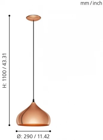Подвесной светильник Eglo Hapton 49449 (220V, на проводе, круглые)