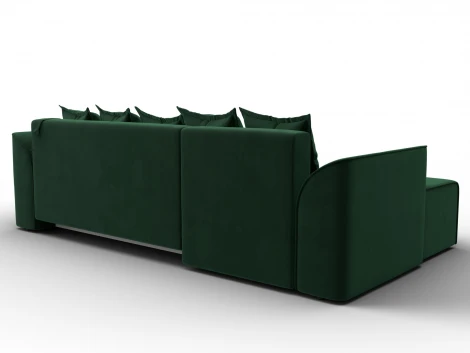 Диван угловой Лига-113 угол левый (ДСП,Велюр/Зеленый) Лига Диванов 136723L