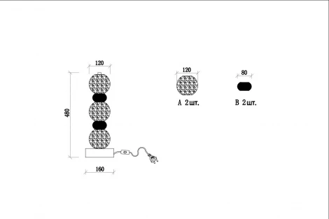 Настольная лампа Garda Decor 62GDW-92254